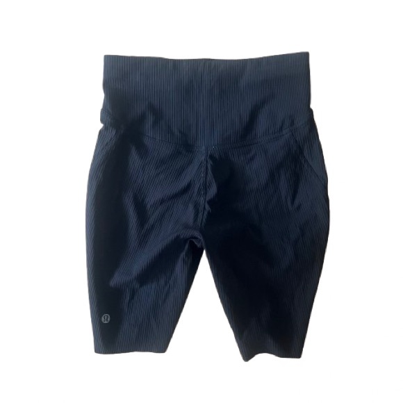 Lululemon Base Pace High-Rise Short 8” Ribbed Nulux Black 4 - Picture 6 of 7